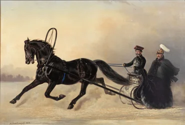 Imperador Nicolau I em um passeio de inverno, 1853