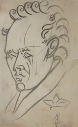 Retrato do poeta Vasili Kamensky 1884-1961, 1913.