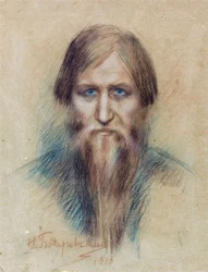 Retrato do místico russo Grigori Iefimovitch Rasputin