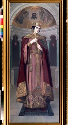 Santa Imperatriz Alexandra (século IV) (Santa Imperatriz Alexandra). Pintura de Nikolai Kornilovich Bodarevsky (1850-1921). Óleo sobre tela