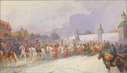 Entrada da família capturada de Kuchum Khan em Moscou. 1599, 1891.