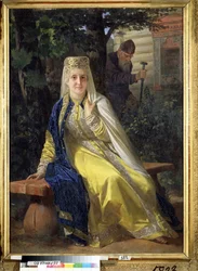 Vasilisa Melentyevna (falecida em 1579) e o Czar Ivan IV, o Terrível (1530-1584). Foi a sexta esposa do Czar da Rússia, antes de ser condenada a ser encarcerada para o resto da vida num convento pelo seu marido quando ele morreu.
