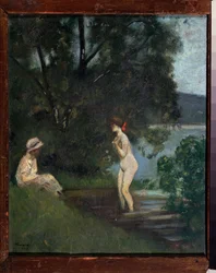 Une baigneuse (A Bather) - Peinture de Nikolai Vladimirovich Sinezubov (Nicolas Sinezouboff) (1891-1956), huile sur toile
