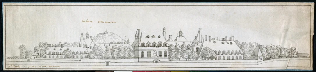 Hospital St Louis, c.1677 (caneta e tinta sobre papel)