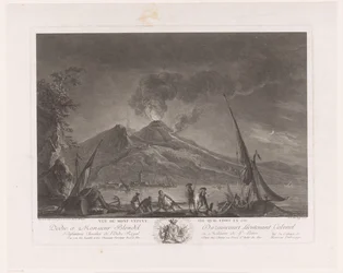 Paisagem com pescadores e Vesúvio activo
Vue du mont Vezuve tel quil etoit en 1757 (título sobre o objecto)