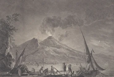 Vista do Monte Vesúvio como era em 1757, 1762.