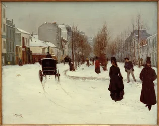 O Boulevard de Clichy sob a neve
