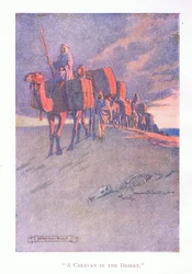 Uma caravana no deserto