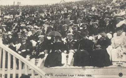 Dignatories assistindo os Jogos Olímpicos de 1906, Atenas
