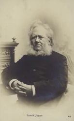 Henrik Ibsen, dramaturgo norueguês (foto a p/b)
