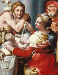 A Sagrada Família com São João Baptista (óleo sobre madeira)