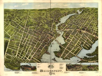 Vista de Bridgeport, Ct. 1875.