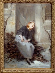 O portador de madeira Pintura de Octave Tassaert (1800-1874) 1855 Caen, Museu de Belas Artes