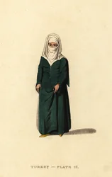 Mulher turca de Constantinopla (Istambul), Império Otomano