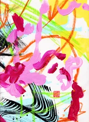 primavera de Mozart Abstração de tinta 2, 2020 (acrílico sobre tela)