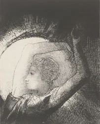 Uma mulher vestida pelo sol, 1899 (impressão)