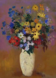 Flores em um vaso. Por volta de 1912-14