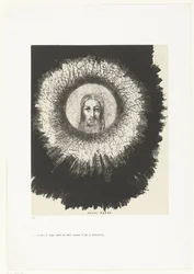 E no disco do sol brilhou o rosto de Cristo ...et dans le disque même du soleil, rayonne la face de Jésus-Christ (título no objeto) Tentation de Saint-Antoine (1) (título da série) Tentação de Santo Antônio (título da série)