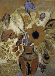 Vaso etrusco com flores, 1900-1910.