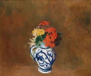 Flores em um vaso azul, c.1900