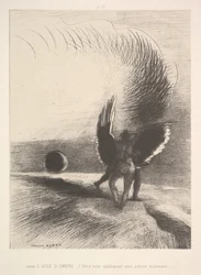 Na sombra da asa, a criatura negra mordeu, 1891.