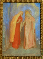 La Visitation - Santa Maria visita Santa Elisabete R (pastel)