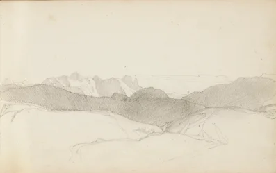 Página de um caderno de desenho, "O País Basco", 1862-63