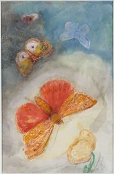 Borboletas e flor