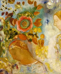 Duas raparigas entre flores, 1912