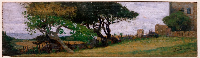 Paisagem perto de Castiglioncello, Itália (óleo sobre tela