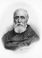 Retrato de Giovanni Ruffini (1807-1881), poeta e patriota italiano, litografia após desenho de Odoardo Borrani (1833-1905)