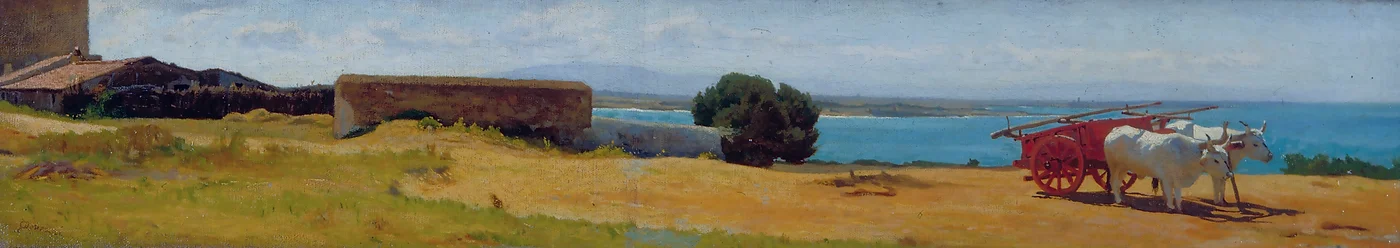 Carroça vermelha em Castiglioncello