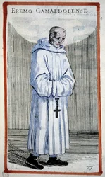 Hermit camaldulus. Gravação em O. Fialetti. Século XVI.