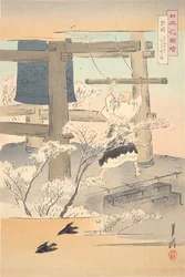 Monge a tocar um sino: imagens de flores japonesas