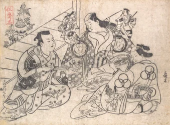 Cena de um drama, 1710-13., 1710-13.