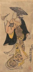 Ator Sanjo Kantaro 1697-1763 como Mulher, ca. 1730., c. 1730.