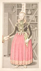 Uma virgem em um vestido de noiva