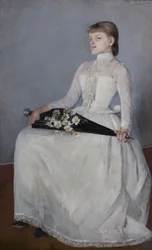 De um passeio ou de uma senhora com um vestido branco
