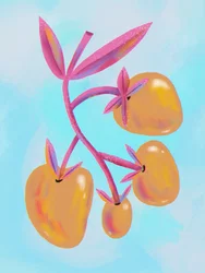 Frutas botânicas vibrantes
