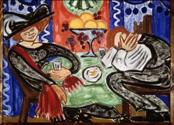 Uma un tsaffe. (Yin A Tsafeh). Pintura de Olga Vladimirovna Rozanova (1886-1918), huile sir toile