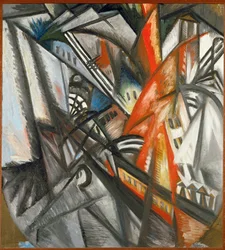 Paisagem urbana (pintura sobre tela)