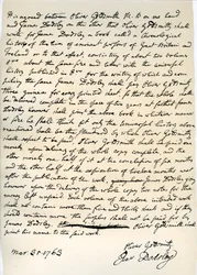 Acordo de Oliver Goldsmith para escrever para James Dodsley, 31 de março de 1763.