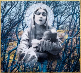 Madonna quantica, 2021 (técnica mista sobre tela)