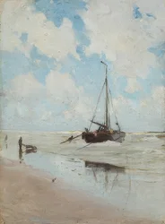 Barco de pesca na praia