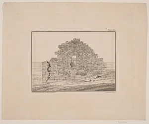 Ruínas da igreja na Groenlândia. Ilustração para W.A. Grah. Viagem de pesquisa à costa leste da Groenlândia