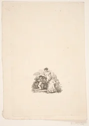 Senhora sentada e Cupido