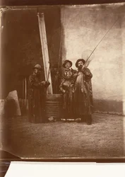 [O artista, sua mãe e amigos em trajes de pesca], c. 1860.