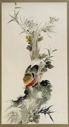 Faisão - aquarela, de Onishi Keisaie