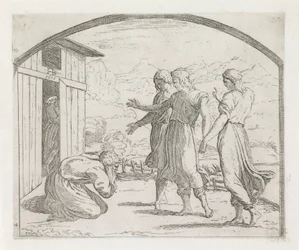 Abraão e os três anjos Pinturas na Loggia de Rafael (título da série)