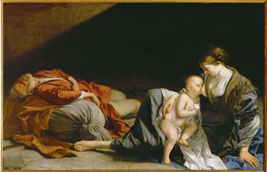 Descanso durante a fuga para o Egito (pintura sobre tela)
